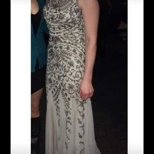 Aidan Mattox High Neck Gown